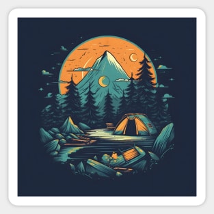 Camping Backpacking Wanderlust Sticker